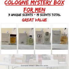 Cologne Mystery Box for Men - 3 Unique 3.4oz+ Testers from lot of 19.  picture