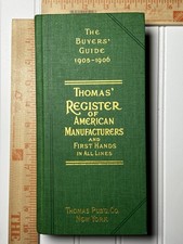 1905 antique THOMAS REGISTER AMERICAN MANUFACTURERS buyers guide domestic goods picture