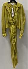 ASOS EDITION Women's Chartreuse Knotted Draped Open Back Maxi Dress NWT Sz 10 picture