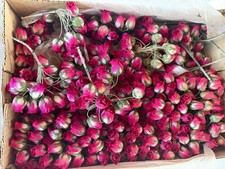 BOX of Vintage Fabric Millinery Roses New Old Stock picture