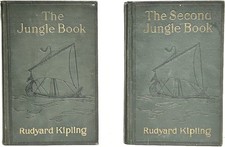 1927 edition THE JUNGLE BOOK Antique FIRST & 2ND complete set RUDYARD KIPLING picture