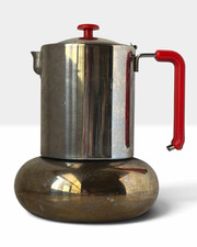 Vintage Lavazza Principessa Balzano Italy 18/10 Stainless Coffee Maker Red picture