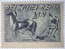 Travelstamps: 1921 Germany Stamps Mi 196/ Sc#155, 20 M, Horse & Plow Mint MOGH picture