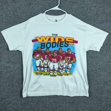 VTG 1988 Phoenix Cardinals Wide Bodies Shirt Mens XL Caricature O-Line Mark Tudi picture