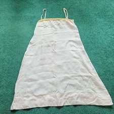 Dosa 100% Silk Slip Dress Size 3 Embroidery Vintage-Inspired Boho Style picture