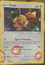 4 HD GALAXY SWIRL 🌀 Eevee SWSH118 Black Star Promo HEAVY HOLO BLEED ERROR 🩸✨ picture