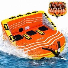 VEVOR Towable Tube for Boating 1-3 Riders Inflatable Boating Tubes Water Sport picture