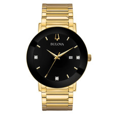 Bulova Modern Series Futuro 97D116 Black IP and Gold-tone Men's Quartz Watch picture