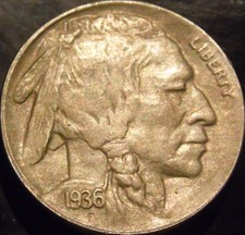 1936-D Buffalo Nickel Choice BU Uncirculated Full Horn picture
