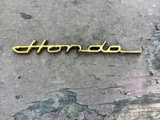 Emblem Old Vintage Script Badge Classic Decal Gold Logo Car Auto Moto For HONDA picture