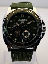 Refurbished Men's Seiko 5 Sports Tourbillon Automatic Green Dial Sub-Sec Watch picture