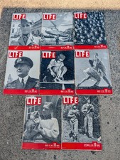 LIFE Magazine 1943 Lot of 8 WWII SEE PICTURES FOR CONDITION  picture