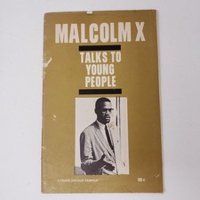 MALCOLM X TALKS TO YOUNG PEOPLE Malcolm X 4th Printing 1968 Civil Rights picture