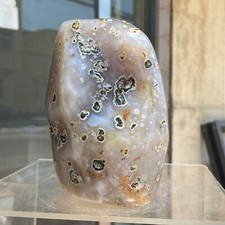 3.06LB Rare Natural Green Moss Agate Freeform Display Crystal Mineral Specimen picture