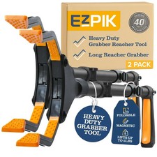 EZPIK Classic 40” Folding Grabber Reacher 40'' (Pack of 2) - Black, Black picture