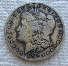 1895-S $1 Morgan Silver Dollar Rare Key Date San Francisco Fine Cleaned Corroded picture