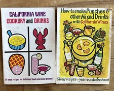 Vintage 1960s California Wine Recipes Cookery Cocktails Punches Mulled Wine picture