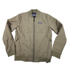 Patagonia Mens Jacket Zemer Bomber Insulated Full Zip Puffer Tan Green STY27870 picture