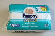 Vintage 1997 Pampers Baby-Dry Diapers Size Newborn Pack of 40 Prop READ picture