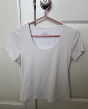 Tahari Modern Essentials Women's Ribbed Double-Layer Short Sleeve Top – Size M picture