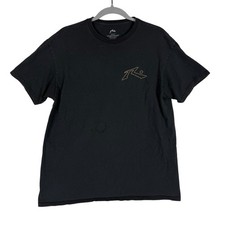 Rusty Shirt Mens Large Black Surfboards Logo Graphic Tee Back Print Surf picture