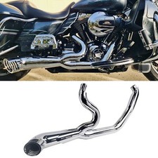 SHARKROAD 2 Into 1 Exhaust Pipes for Harley 1995-2016 Full Exhaust System picture