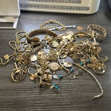 Lot of Gold Filled Vintage Antique Jewelry Wear Scrap Refine 300g picture