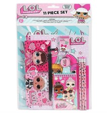 LOL Surprise 11 Piece Stationery Set School Supplies Pouch Notebook Licensed picture