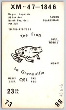 1974 XM-47-1846 Roger Lapointe QSL Card North Bay, Ontario Frog Art B169 picture