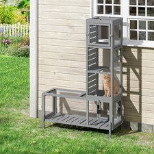COZIWOW Wooden Cat Play Tunnel with Platforms | Multi-Combination Cat Run picture