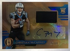 2017 Panini Gold Standard Christian McCaffrey #205 Rookie Jersey Auto /49 RC NM picture