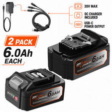 2Pack Lithium Ion Battery For DeWalt 20V 20 Volt Max 6.0AH DCB205 DCB206 DCB200 picture