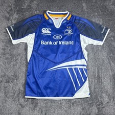 Canterbury Leinster Rugby Jersey Mens Large Blue Bank of Ireland Short Sleeve picture