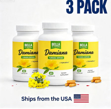 3pc Bella All Na tural Da miana Leaves Dietary Supplement,60ct picture