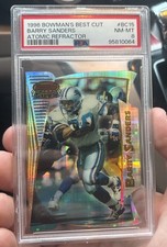 1996 Bowman's Best Barry Sanders Best Cuts ATOMIC Refractor PSA 8 picture