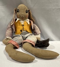 Vintage 1940s Georgene Novelties Uncle Wiggily Cloth Doll 18