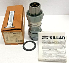 HUBBELL KILLARK Versa Mate VP3375 3 Wire 3Pole 30 AMP Plug 250 VDC 600 VAC NEW picture