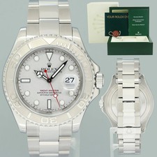 MINT Rolex Yacht-Master 16622 Steel Platinum Bezel Oyster 40mm Watch Box picture