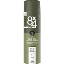 8x4 Men deodorant spray WILD OAK 0% Aluminum 48h protection-FREE US SHIPPING picture