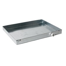 F&L Heavy Duty Galvanized Steel Drain Pan with Hole Option-Leak Proof picture