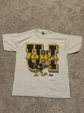 Vintage Iowa Hawkeyes Shirt Mens Large Gray NCAA Football picture