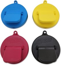 4 Pack Reusable Soda Can Savers Pop Drink Covers Lid Protector Spill Free Bottle picture