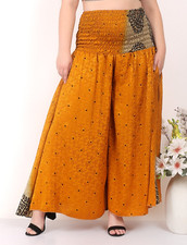 Women's Plus Size Silk Palazzo Pants Wide Leg High Elastic Waist 10pcs Mix Lot picture