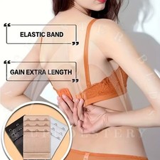 3pcs Women’s Bra Extenders, 2 & 3 Hook Bra Extension Straps, Soft Comfortable picture