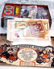 1940 Little Country Doctor Kit - Transogram Toy Medical Set USA Pretend Play picture