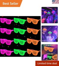 Mega-L 12 Pcs Glow in The Dark Glasses, Glow in The Dark Party Supplies, Neon... picture