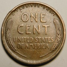 1909 VDB Lincoln Wheat Cent Penny VF-Details   