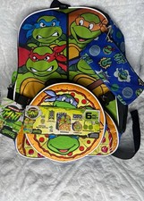 Teenage Mutant Ninja Turtles 6 Pc Backpack Set Lunch Bag Headphones picture