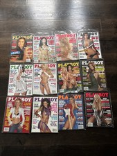 Lot of 12 2003 Vintage Playboy Magazines - All In Sleeves -  picture