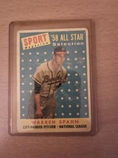 Topps 1958 Sport Magazine '58 All Star Selection Warren Spahn Braves #494 picture